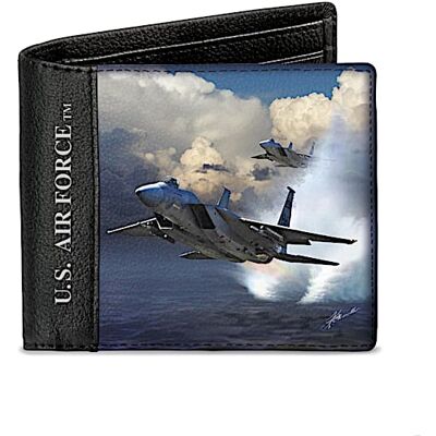 The Bradford Exchange Ken Chandler U.S. Air Force RFID Blocking Leather Wallet The Bradford Exchange Ken Chandler U.S. Air Force RFID Blocking Leather Wallet