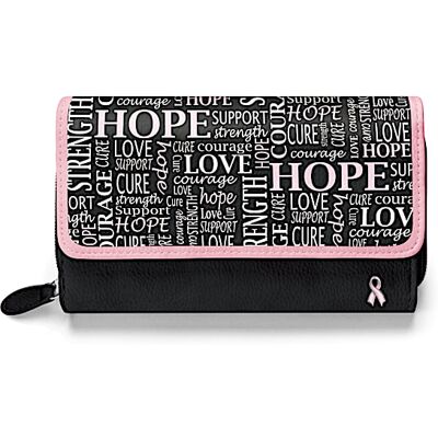 The Bradford Exchange Hope For A Cure Breast Cancer Awareness Trifold Wallet The Bradford Exchange Hope For A Cure Breast Cancer Awareness Trifold Wallet
