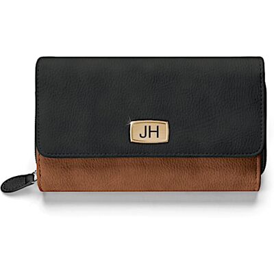 The Bradford Exchange Pebbled Faux Leather Women's Trifold Wallet With 2 Initials The Bradford Exchange Pebbled Faux Leather Women's Trifold Wallet With 2 Initials