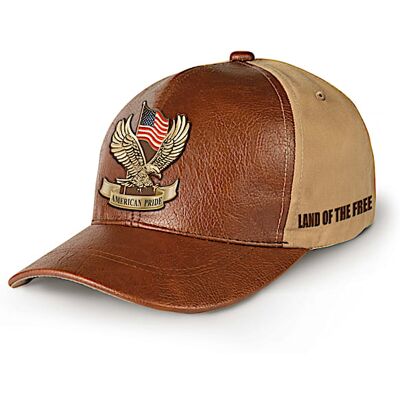 The Bradford Exchange American Pride Patriotic Men's Hat With Eagle Patch The Bradford Exchange American Pride Patriotic Men's Hat With Eagle Patch