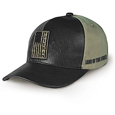 The Bradford Exchange U.S. Veteran Men's Hat With Camouflage American Flag Patch The Bradford Exchange U.S. Veteran Men's Hat With Camouflage American Flag Patch