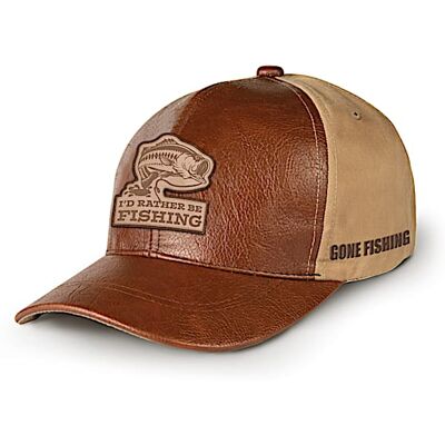 The Bradford Exchange Gone Fishing Men's Hat With Largemouth Bass Patch The Bradford Exchange Gone Fishing Men's Hat With Largemouth Bass Patch