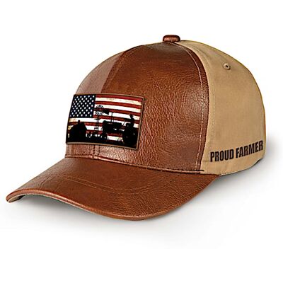 The Bradford Exchange Proud Farmer Men's Hat With American Flag Patch The Bradford Exchange Proud Farmer Men's Hat With American Flag Patch