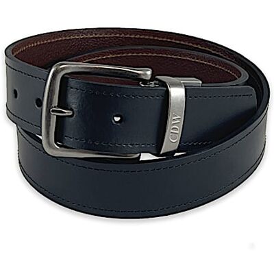 The Bradford Exchange Monogrammed Reversible Black And Brown Leather Belt The Bradford Exchange Monogrammed Reversible Black And Brown Leather Belt