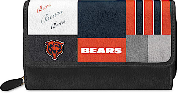 The Bradford Exchange For The Love Of The Game NFL Chicago Bears Patchwork Wallet