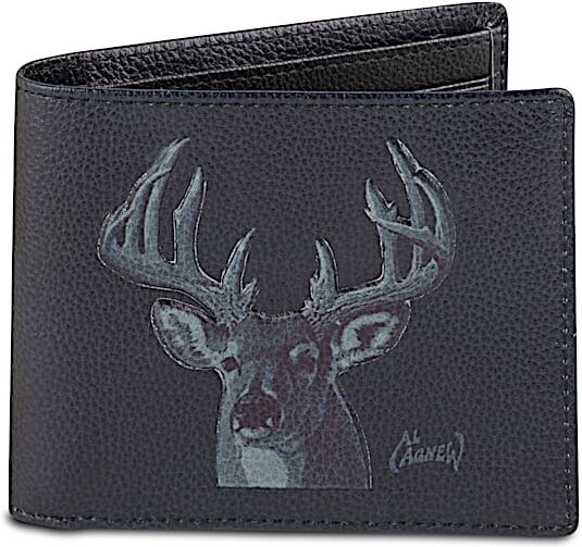 The Bradford Exchange 10-Point Buck Men's RFID Blocking Leather Wallet