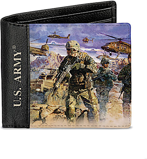 The Bradford Exchange James Dietz U.S. Army Men's RFID Blocking Leather Wallet