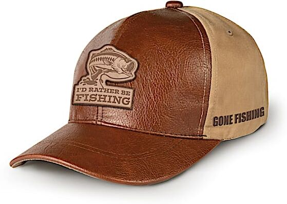 The Bradford Exchange Gone Fishing Men's Hat With Largemouth Bass Patch