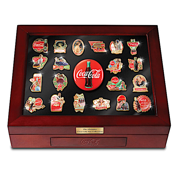 The Bradford Exchange The Ultimate COCA-COLA Pin Collection With Tabletop Case