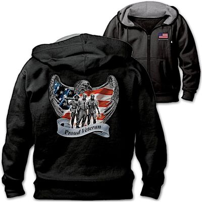 The Bradford Exchange Veterans Pride And Brotherhood Men's Hoodie With Vietnam War Memorial Patch The Bradford Exchange Veterans Pride And Brotherhood Men's Hoodie With Vietnam War Memorial Patch