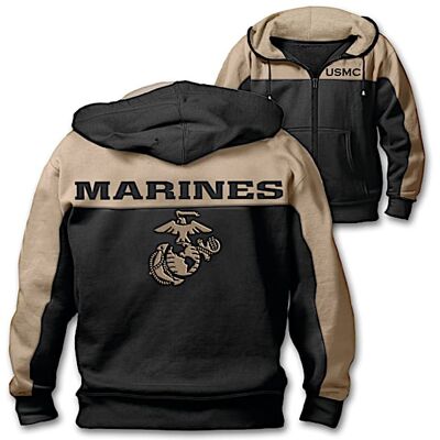 The Bradford Exchange U.S. Marine Corps Honor Full-Zip Men's Hoodie The Bradford Exchange U.S. Marine Corps Honor Full-Zip Men's Hoodie