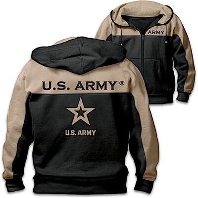 The Bradford Exchange U.S. Army Honor Full-Zip Men's Hoodie The Bradford Exchange U.S. Army Honor Full-Zip Men's Hoodie