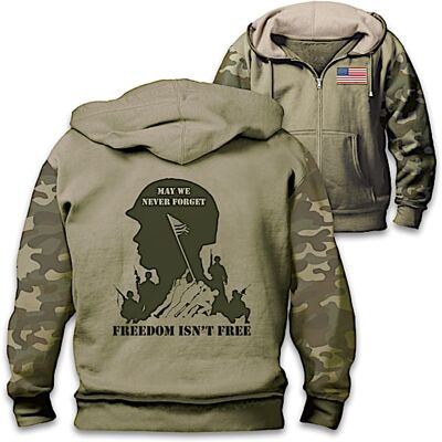 The Bradford Exchange May We Never Forget Men's Hoodie Honors U.S. Armed Forces The Bradford Exchange May We Never Forget Men's Hoodie Honors U.S. Armed Forces