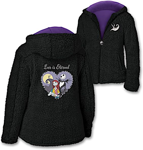 The Bradford Exchange Jack Skellington And Sally Lightweight Sherpa Jacket