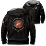 The Bradford Exchange Proud To Serve U.S. Marines Men's Black Knit Fleece Front-Zip Hoodie