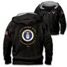 The Bradford Exchange Proud To Serve U.S. Air Force Men's Black Knit Fleece Front-Zip Hoodie