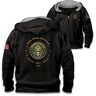 The Bradford Exchange Proud To Serve U.S. Army Men's Black Knit Fleece Front-Zip Hoodie