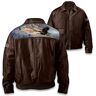 The Bradford Exchange Ted Blaylock Patriotic Eagle Art Men's Leather Bomber Jacket