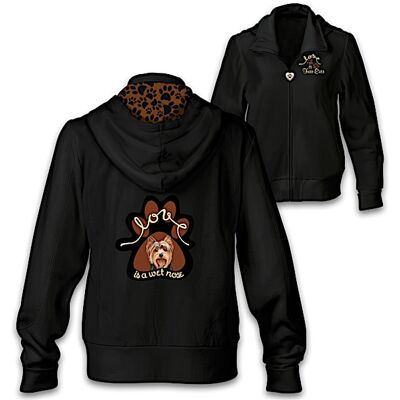 The Bradford Exchange Love Is A Wet Nose Women's Hoodie: Choose Your Breed The Bradford Exchange Love Is A Wet Nose Women's Hoodie: Choose Your Breed
