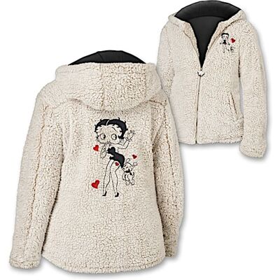 The Bradford Exchange Betty Boop Sassy Sweetheart Lightweight Sherpa Jacket The Bradford Exchange Betty Boop Sassy Sweetheart Lightweight Sherpa Jacket