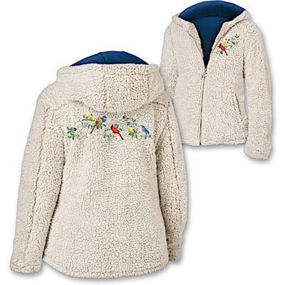 The Bradford Exchange Songbird Art Lightweight Sherpa Jacket The Bradford Exchange Songbird Art Lightweight Sherpa Jacket