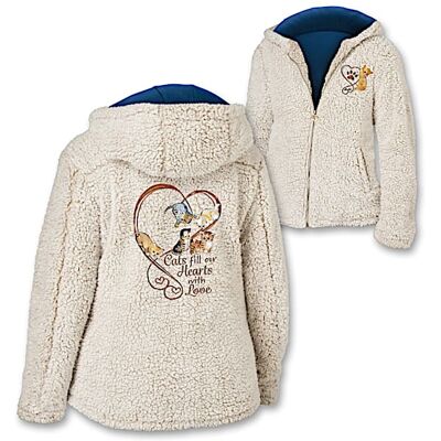 The Bradford Exchange Jrgen Scholz Purr-fectly Cozy Cats Sherpa Jacket The Bradford Exchange Jrgen Scholz Purr-fectly Cozy Cats Sherpa Jacket