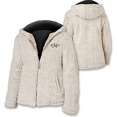 The Bradford Exchange Just My Style Lightweight Monogrammed Sherpa Jacket The Bradford Exchange Just My Style Lightweight Monogrammed Sherpa Jacket