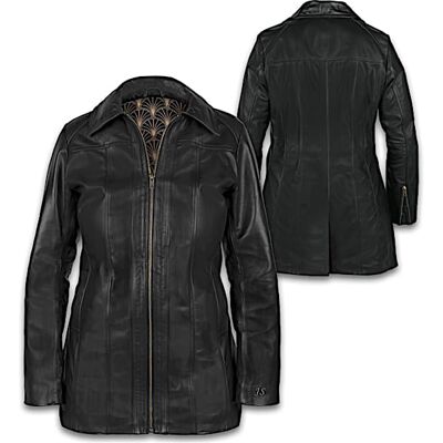 The Bradford Exchange Made For Me Monogrammed Black Leather Women's Jacket The Bradford Exchange Made For Me Monogrammed Black Leather Women's Jacket