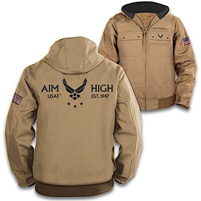 The Bradford Exchange U.S. Air Force Canvas Jacket With Embroidered Symbol The Bradford Exchange U.S. Air Force Canvas Jacket With Embroidered Symbol