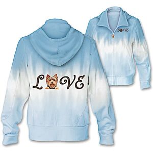 The Bradford Exchange Pup Love Tie-Dye Full-Zip Hoodie: Choose Your Breed The Bradford Exchange Pup Love Tie-Dye Full-Zip Hoodie: Choose Your Breed