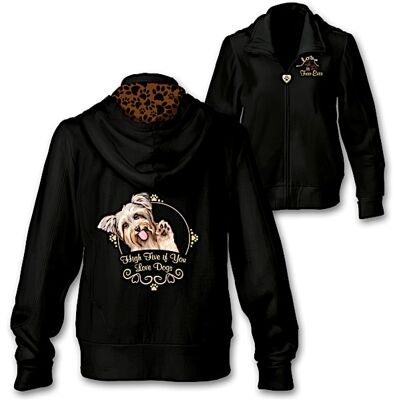 The Bradford Exchange High Five For Pups Full-Zip Hoodie: Choose Your Breed The Bradford Exchange High Five For Pups Full-Zip Hoodie: Choose Your Breed