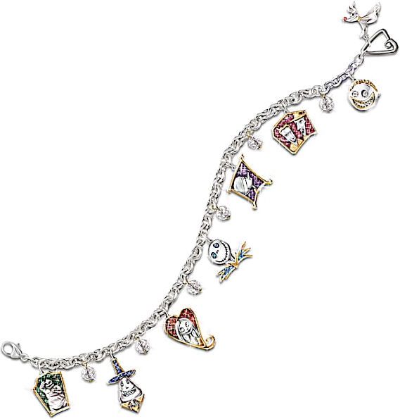 The Bradford Exchange Disney Tim Burton's The Nightmare Before Christmas Charm Bracelet