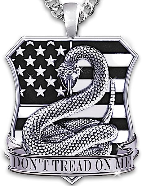 The Bradford Exchange Necklace: American Pride Don't Tread On Me Men's Pendant Necklace