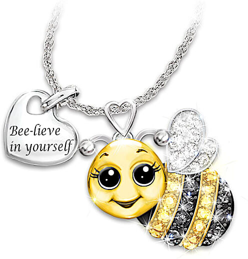 The Bradford Exchange Granddaughter, Always Bee Yourself Swarovski Crystal Pendant Necklace