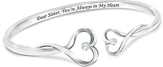 The Bradford Exchange Sisters Forever Heart-Shaped Bracelet