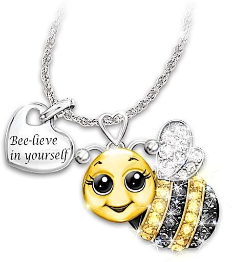 The Bradford Exchange Always Bee Yourself Crystal Bee-Shaped Pendant Necklace