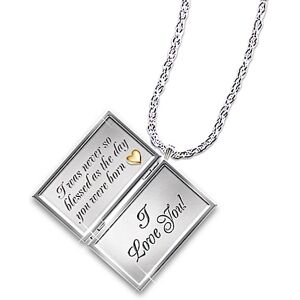 The Bradford Exchange Niece Diamond Pendant Locket Necklace: Dear Niece, Letter Of Love The Bradford Exchange Niece Diamond Pendant Locket Necklace: Dear Niece, Letter Of Love