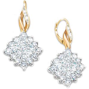 The Bradford Exchange Diamond Delight Earrings With Over 1/2 Carat Of Diamonds The Bradford Exchange Diamond Delight Earrings With Over 1/2 Carat Of Diamonds