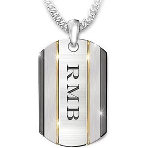 The Bradford Exchange The Strength Of My Son Personalized Stainless Steel Dog Tag Necklace - Personalized Jewelry The Bradford Exchange The Strength Of My Son Personalized Stainless Steel Dog Tag Necklace - Personalized Jewelry