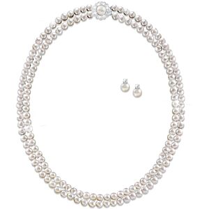 The Bradford Exchange Royal Treasure Simulated Pearl And Diamonesk Necklace And Earrings Set The Bradford Exchange Royal Treasure Simulated Pearl And Diamonesk Necklace And Earrings Set
