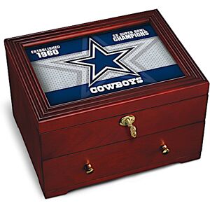 The Bradford Exchange Dallas Cowboys NFL Custom-Crafted Wooden Keepsake Box The Bradford Exchange Dallas Cowboys NFL Custom-Crafted Wooden Keepsake Box