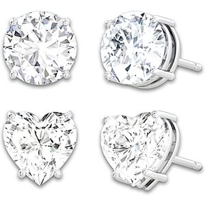 The Bradford Exchange Classic Stud And Heart Shaped Earrings Set The Bradford Exchange Classic Stud And Heart Shaped Earrings Set