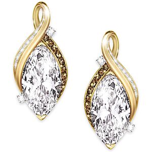 The Bradford Exchange My One And Only Love Genuine Topaz And Diamond Earrings The Bradford Exchange My One And Only Love Genuine Topaz And Diamond Earrings