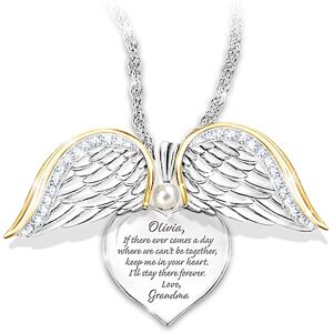 The Bradford Exchange Forever In My Heart Personalized Platinum-Plated Heart-Shaped Locket Pendant Necklace With 18K Gold-Plated Accents Featuring A S The Bradford Exchange Forever In My Heart Personalized Platinum-Plated Heart-Shaped Locket Pendant Necklace With 18K Gold-Plated Accents Featuring A S