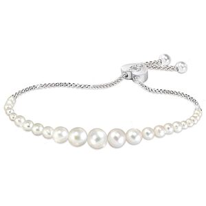 The Bradford Exchange Daughter Pearls Of Wisdom Personalized Diamond Bolo Bracelet With Custom Keepsake Box - Personalized Jewelry The Bradford Exchange Daughter Pearls Of Wisdom Personalized Diamond Bolo Bracelet With Custom Keepsake Box - Personalized Jewelry
