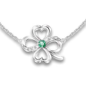 The Bradford Exchange Blessings Of Friendship Infinity Clover Emerald Necklace The Bradford Exchange Blessings Of Friendship Infinity Clover Emerald Necklace