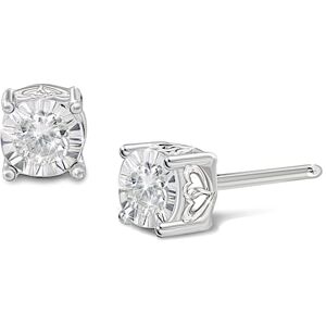 The Bradford Exchange Genuine Diamond Stud Earrings With Interlocking Heart Design The Bradford Exchange Genuine Diamond Stud Earrings With Interlocking Heart Design