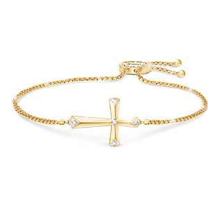 The Bradford Exchange Golden Blessing Of Faith Diamond Cross Bolo Bracelet The Bradford Exchange Golden Blessing Of Faith Diamond Cross Bolo Bracelet