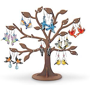 The Bradford Exchange Seasonal Bird Earring Collection With Wooden Tree Display The Bradford Exchange Seasonal Bird Earring Collection With Wooden Tree Display