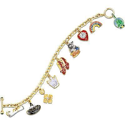 The Bradford Exchange Wizard Of Oz Over The Rainbow Charm Bracelet The Bradford Exchange Wizard Of Oz Over The Rainbow Charm Bracelet